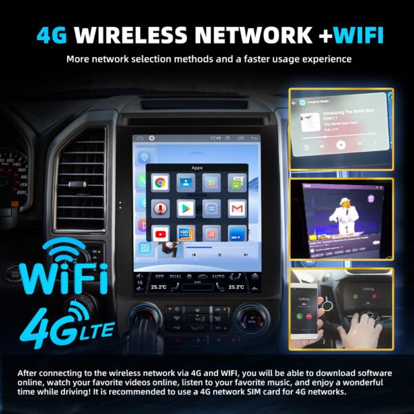 12.1 Inch Car Radio For Ford Raptor F150 F250 F350 2015-2021