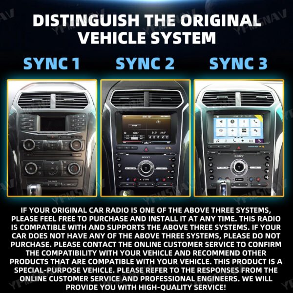 原车系统区分 12.1 inch Car radio For Ford Explorer 2011-2019