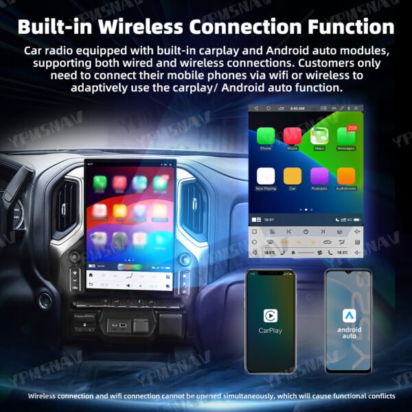 15.6 InchAndroid Car Radio For GMC Sierra Chevrolet Silverado 2019-2023