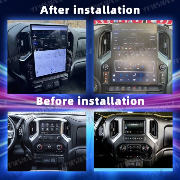 15.6 InchAndroid Car Radio For GMC Sierra Chevrolet Silverado 2019-2023