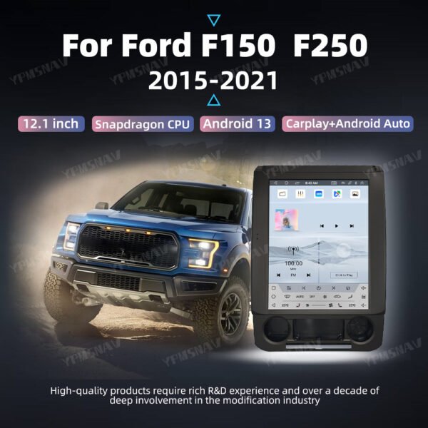 12.1 Inch Qualcomm Car Radio For Ford Raptor F150 F250 F350 2015-2021