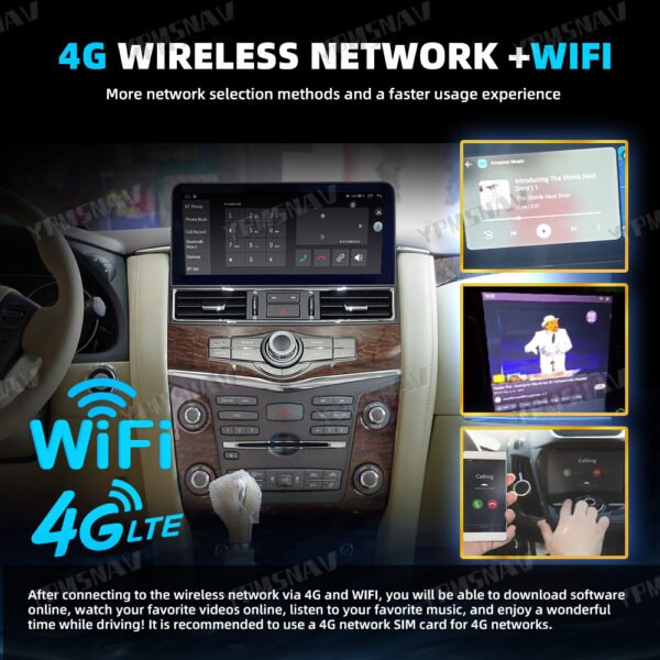 12.3 Inch Car Radio For Nissan Armada Patrol Y62 For Infiniti QX80 2010-2020