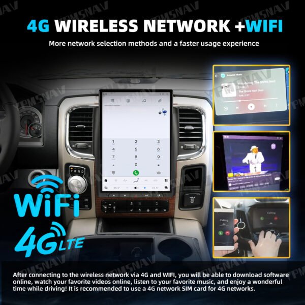 14.4 Inch Car Radio For Dodge Ram 1500 2500 3500 2013-2018