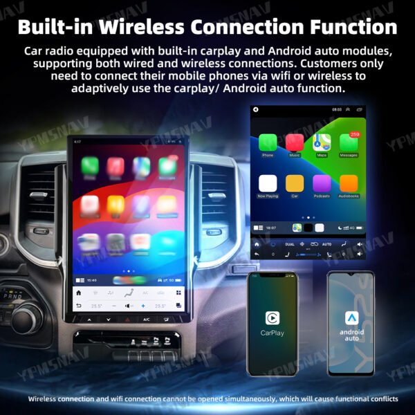 14.4 Inch Car Radio For Dodge Ram 1500 2500 3500 2019-2024