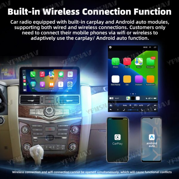 12.3 Inch Car Radio For Nissan Armada Patrol Y62 For Infiniti QX80 2010-2020