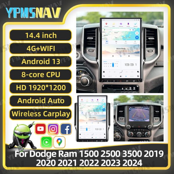 主图 14.4 Inch Car Radio For Dodge Ram 1500 2500 3500 2019-2024