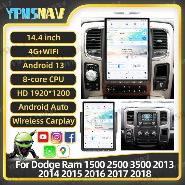 主图 14.4 Inch Car Radio For Dodge Ram 1500 2500 3500 2013-2018