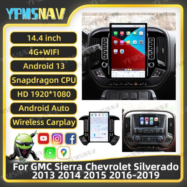 主图 14.4 Inch Car Radio For GMC Sierra For Chevrolet Silverado 2013-2019