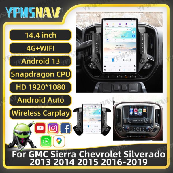 主图 14.4 Inch Car Radio For GMC Sierra For Chevrolet Silverado 2013-2019