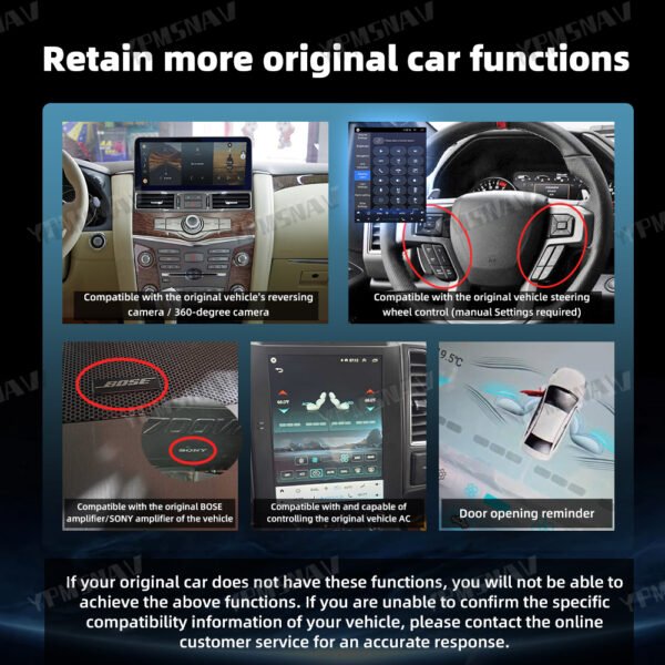 12.3 Inch Car Radio For Nissan Armada Patrol Y62 For Infiniti QX80 2010-2020