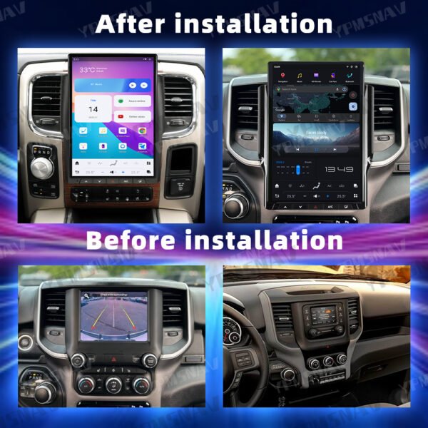 14.4 Inch Car Radio For Dodge Ram 1500 2500 3500 2019-2024