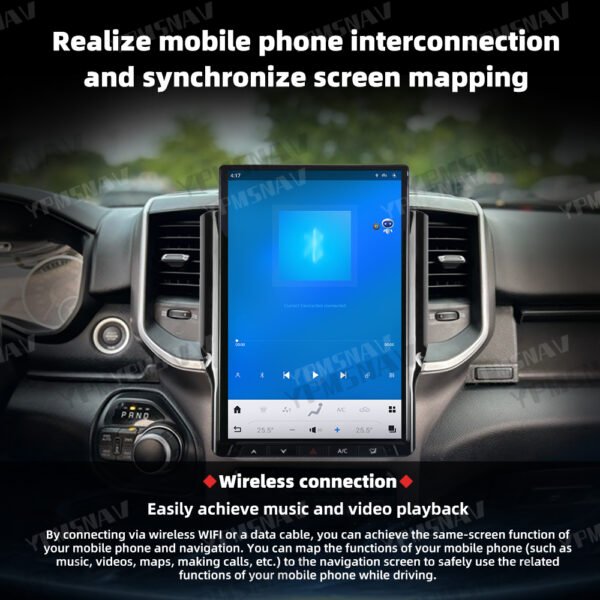 14.4 Inch Car Radio For Dodge Ram 1500 2500 3500 2019-2024