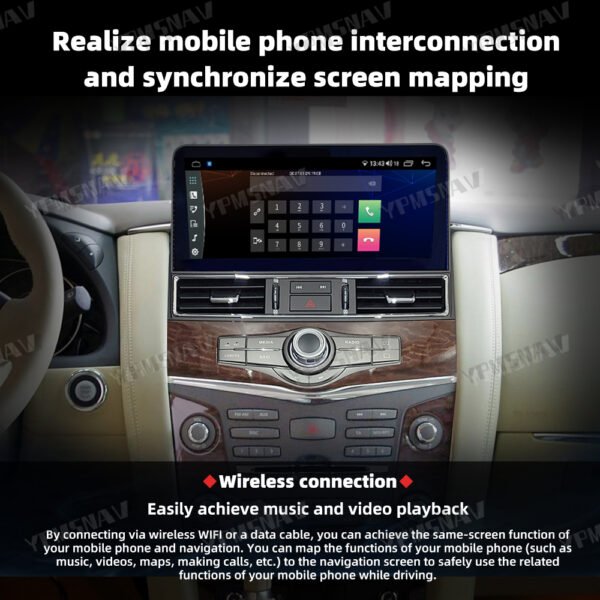 12.3 Inch Car Radio For Nissan Armada Patrol Y62 For Infiniti QX80 2010-2020