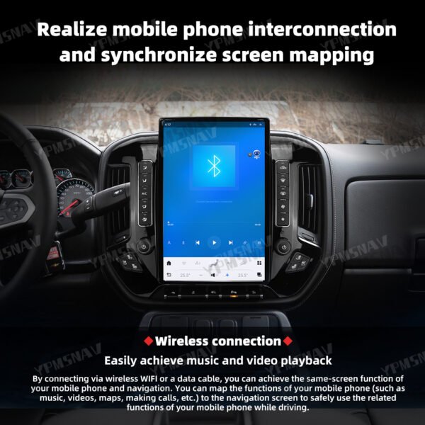 14.4 Inch Car Radio For GMC Sierra For Chevrolet Silverado 2013-2019