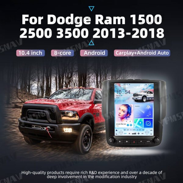 10.4 Inch Car Radio For Dodge Ram 1500 2500 3500 2013-2018