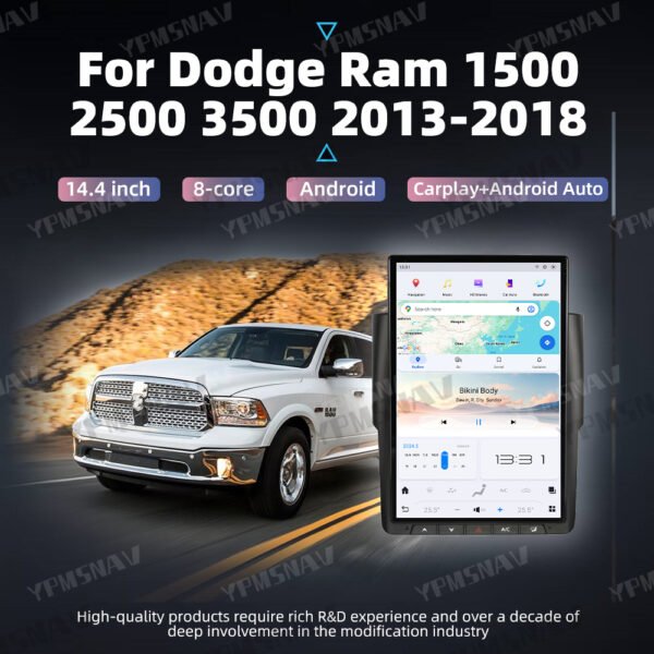 14.4 Inch Car Radio For Dodge Ram 1500 2500 3500 2013-2018