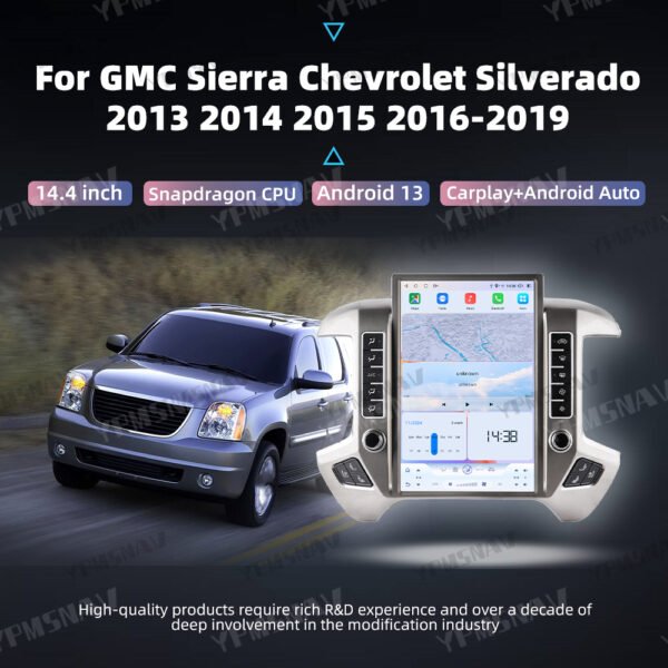 14.4 Inch Car Radio For GMC Sierra For Chevrolet Silverado 2013-2019