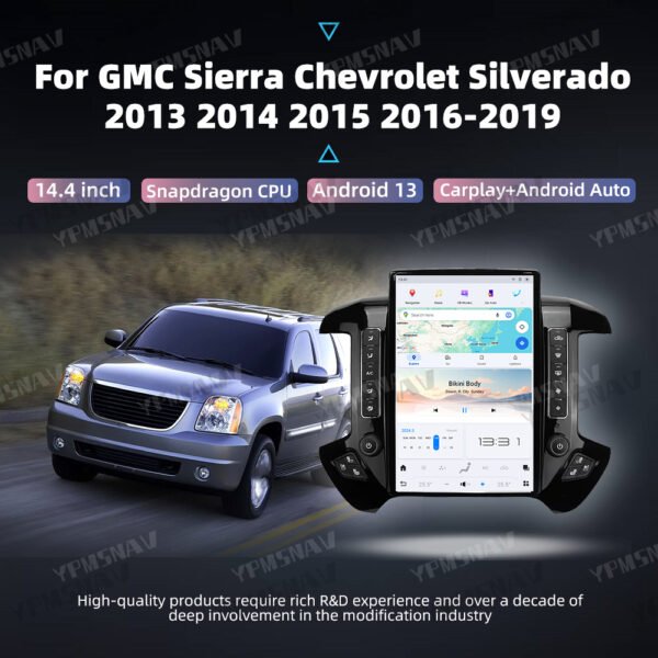 14.4 Inch Car Radio For GMC Sierra For Chevrolet Silverado 2013-2019