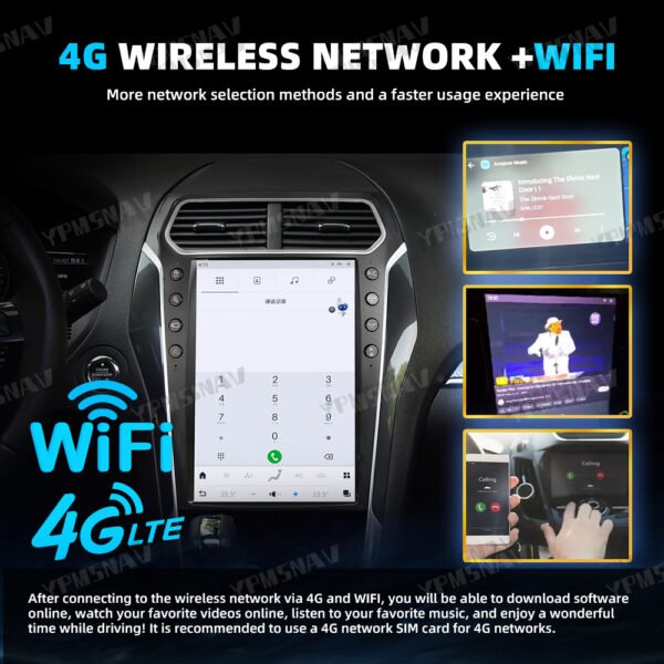 4G+WIFI 14.4 inch Car radio For Ford Explorer 2011-2019