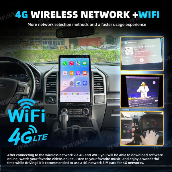 16.8 Inch Car Radio For Ford Raptor F150 F250 F350 2015-2021