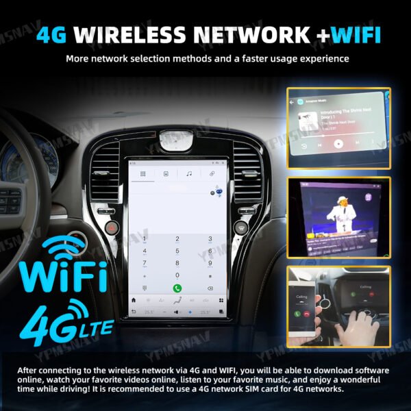 14.4 Inch Car Radio For Chrysler 300 300S 300C 2011-2023