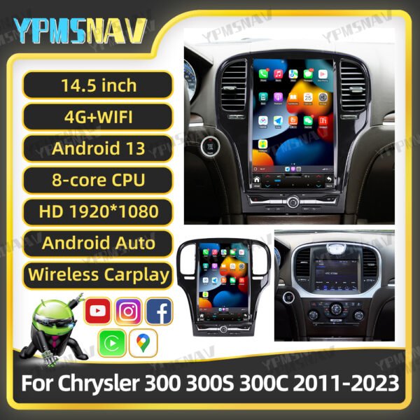 14.5 Inch Car Radio For Chrysler 300 300S 300C 2011-2023