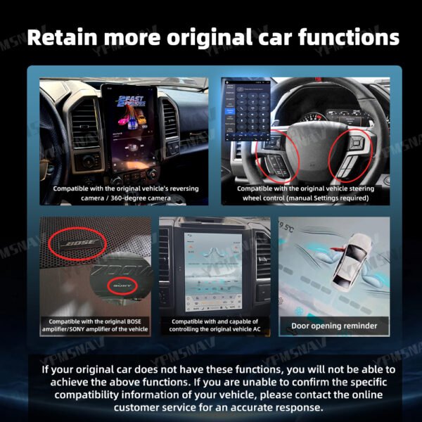 原车方控-空调-倒车 14.4 Inch Car Radio For Ford Raptor F150 F250 F350 2015-2021