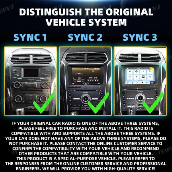 原车系统区分 14.4 inch Car radio For Ford Explorer 2011-2019