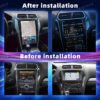 安装前后 14.4 inch Car radio For Ford Explorer 2011-2019
